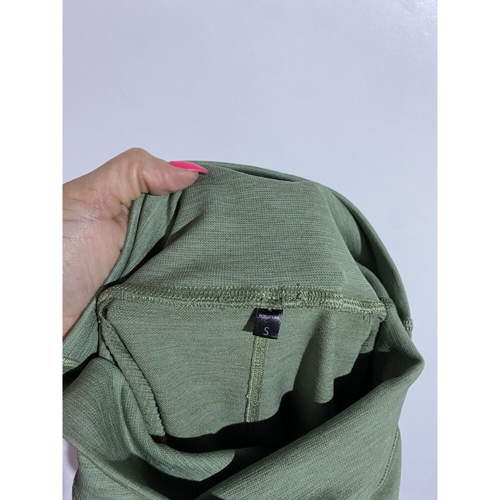 Alphalete Leggings Small Sage Green Amplify Contour Seamless Gym Leg Day Stretch - Picture 3 of 8